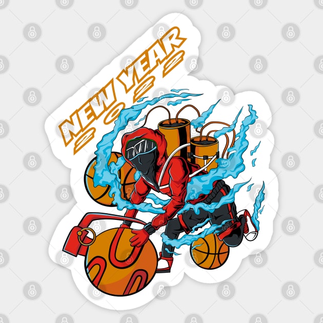 the men playing basketball Sticker by Arisix23